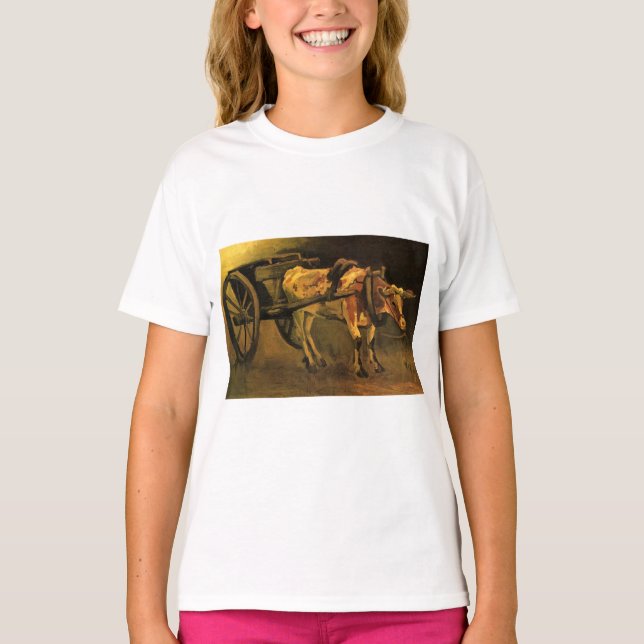 T-shirt Panier avec boeuf rouge et blanc (Vincent van Gogh (Devant)