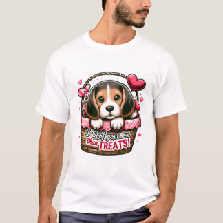 T-shirt Panier beagle d'amour - Pâtes et Voeux de coeur