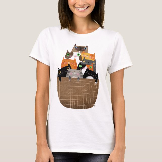 T-shirt Panier de chatons (Devant)