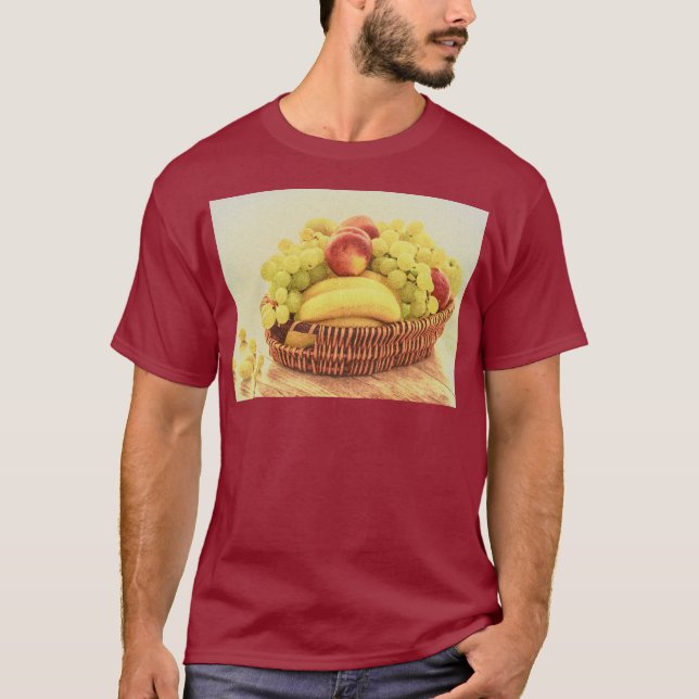 T-shirt "Panier de fruits" jolie photo. Commandez dès main (Devant)
