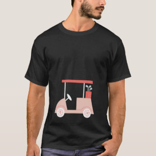 T-shirt Panier de golf rose pour les femmes mignonnes