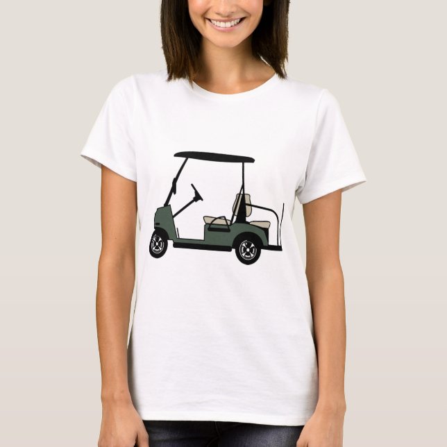 T-shirt Panier de golf vert (Devant)