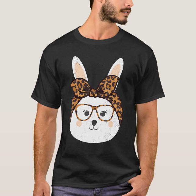 T-shirt Panier de lunettes de chevalet lapin de Pâques (Devant)