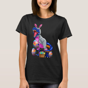 T-shirt Panier de Pâques Bunny Dinosaure Oeuf T Rex Enfant