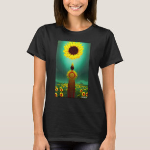 T-shirt Panier de tournesol Fleur printemps prairie verte