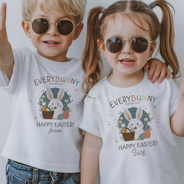 T-shirt Panier d'oeufs de Pâques du Lapin de Pâques ID1013 (Créateur téléchargé)