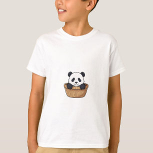 T-shirt Panier Mignon Panda Cache-Cache Enfants