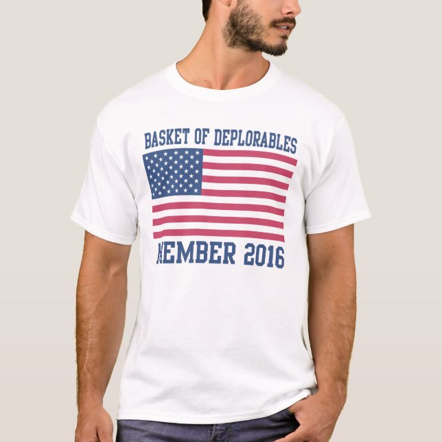 T-shirt Panier patriotique du membre déplorable 2016 (Devant)