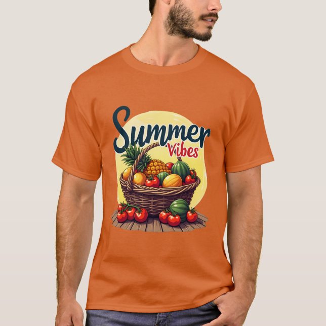 T-shirt "Panier Vibes d'été" (Devant)