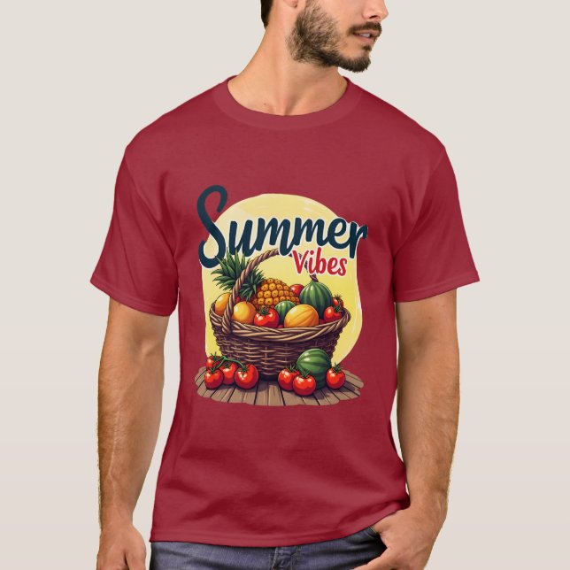 T-shirt "Panier Vibes d'été" (Devant)