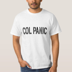 T-shirt PANIQUE COL - Chemise blanche Punny pour Geeks Uni