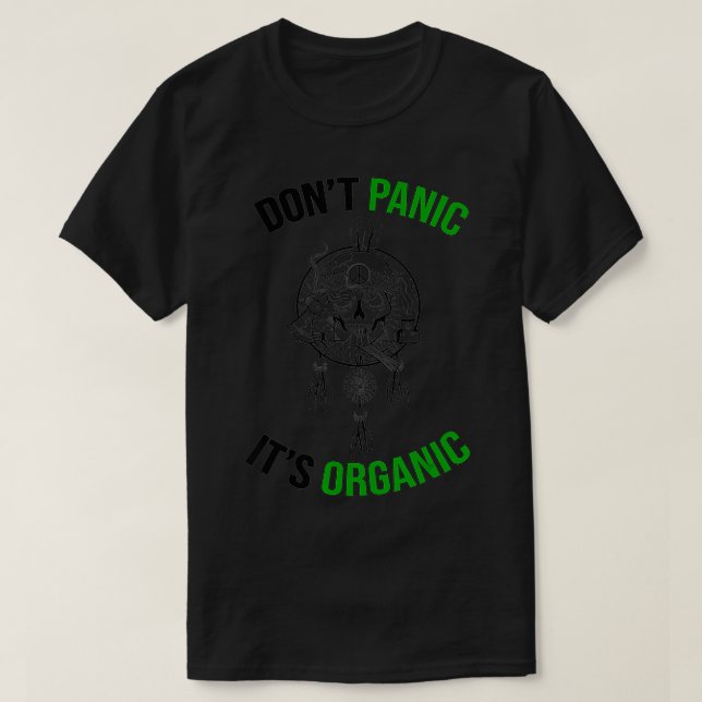 T-shirt Paniquez son support biologique Hippie Mouvement (Design devant)