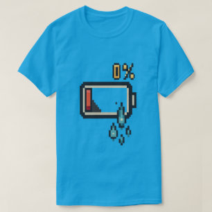 T-shirt Panne d'alimentation Pixel : 0 % Vibes d'énergie