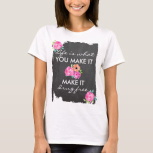 T-shirt Panne de montage floral anti-drogue