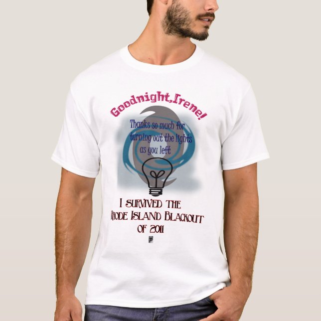 T-shirt panne d'électricité d'Irène d'ouragan (Devant)