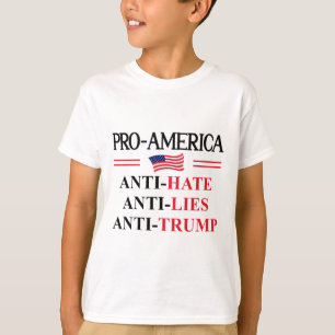 T-shirt Panneau anti Trump Résiste Haine Mensonges Anti Am