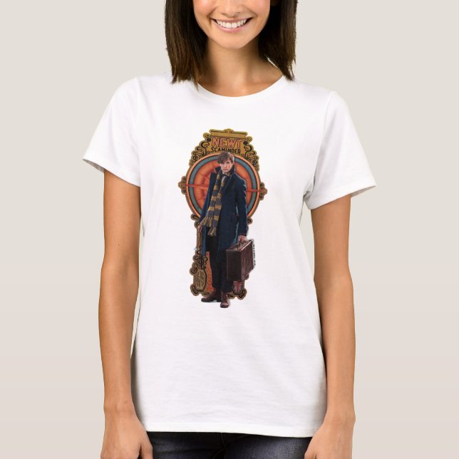 T-shirt Panneau Art nouveau permanent NEWT SCAMANDER™ (Devant)
