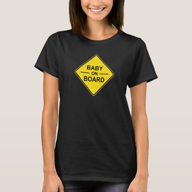 T-SHIRT PANNEAU BÉBÉ À BORD GROSSESSE MÈRE FUTURE MAMAN (Devant)