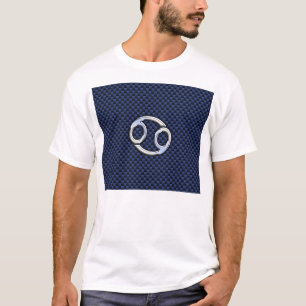 T-shirt Panneau cancéreux Zodiac Navy Blue Carbon Fiber Pr