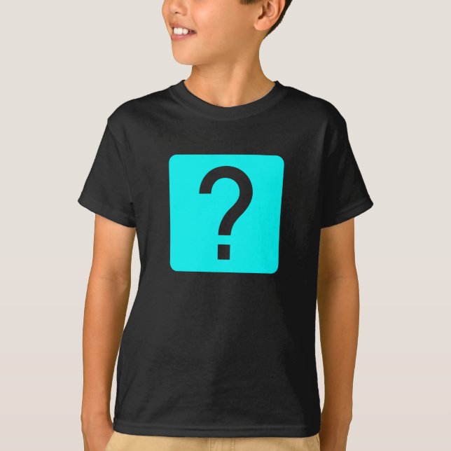 T-shirt Panneau Carré de la marque de question (Devant)