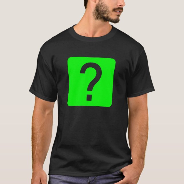 T-shirt Panneau Carré de la marque de question (Devant)