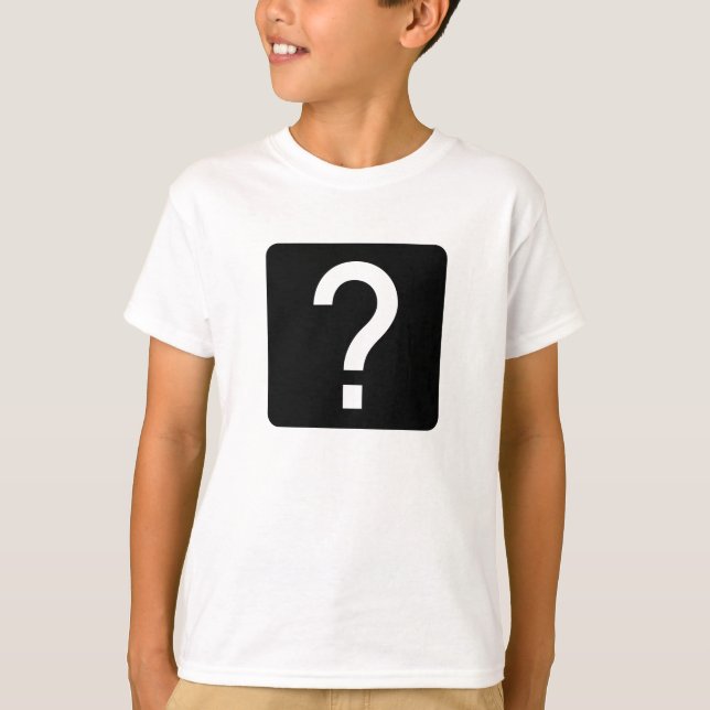 T-shirt Panneau Carré de la marque de question (Devant)