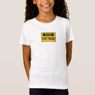 T-Shirt Panneau commercial Stop Fur jaune