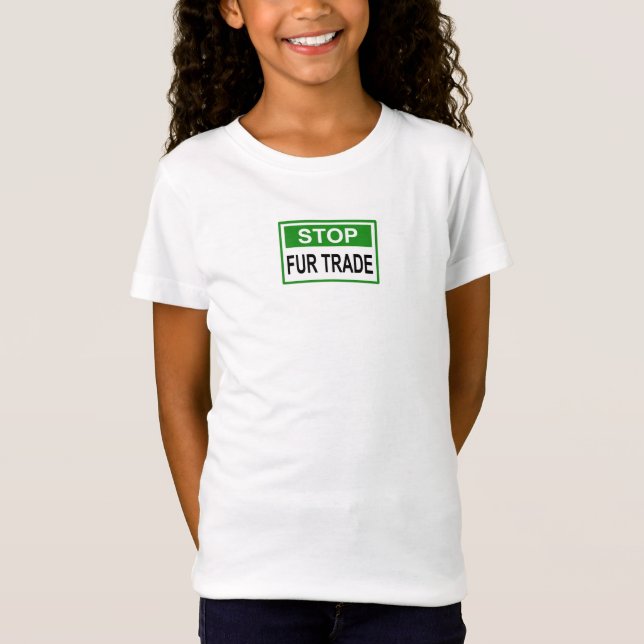 T-Shirt Panneau commercial Stop Fur vert (Devant)