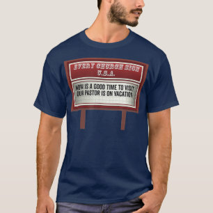 T-shirt Panneau d'affichage de l'église Signes amusant Pa