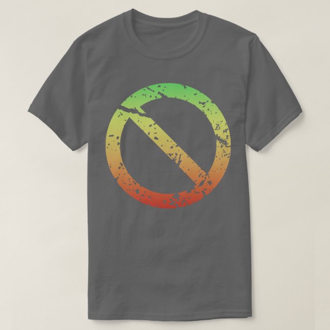 T-shirt Panneau d'arrêt coloré (Design devant)