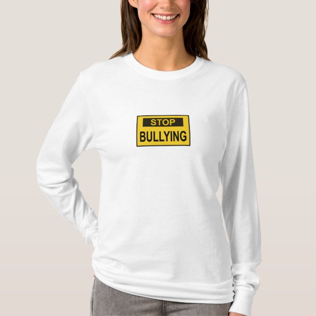 T-shirt Panneau d'arrêt d'intimidation jaune (Devant)