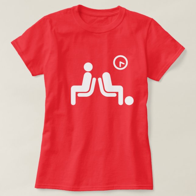 T-shirt Panneau d'attente long (Design devant)