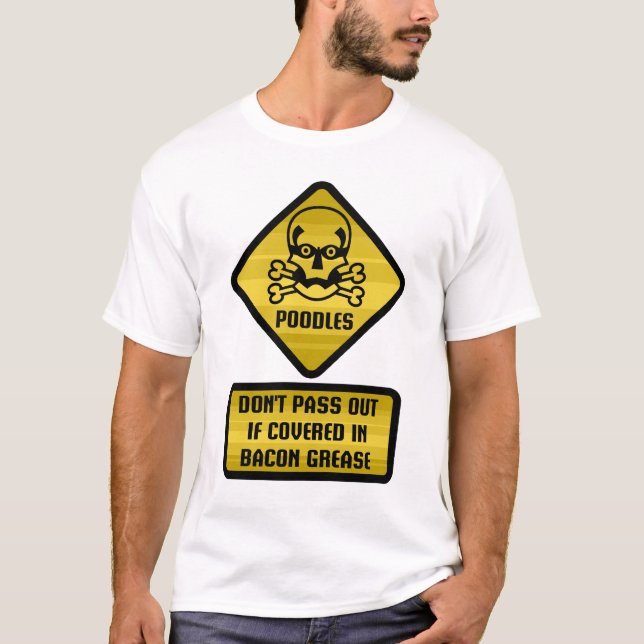 T-shirt Panneau d'avertissement - caniches (Devant)
