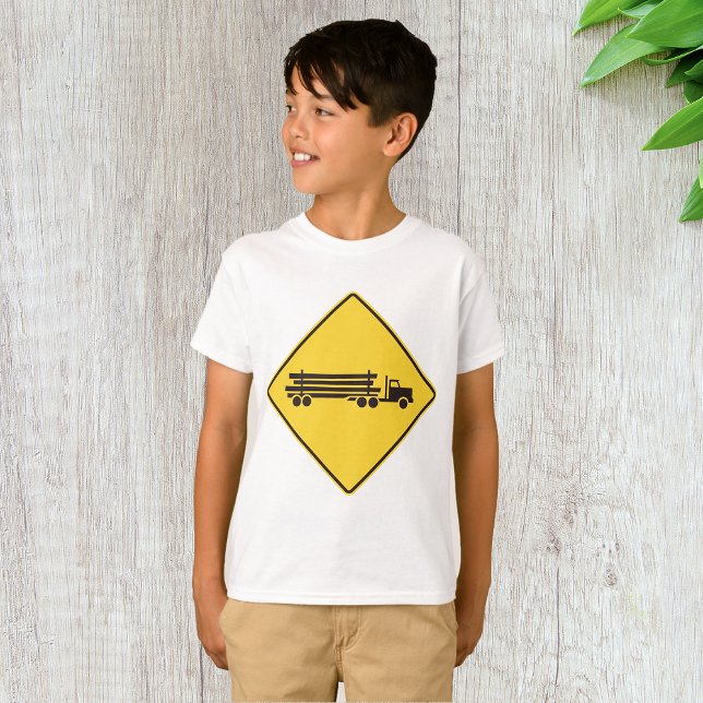 T-shirt Panneau d'avertissement de camion de débardage Séc (Créateur téléchargé)