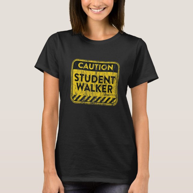 T-shirt Panneau d'avertissement de la jambe d'amputation d (Devant)