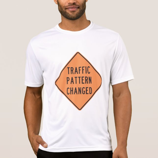 T-shirt Panneau d'avertissement de modification du plan de (Devant)