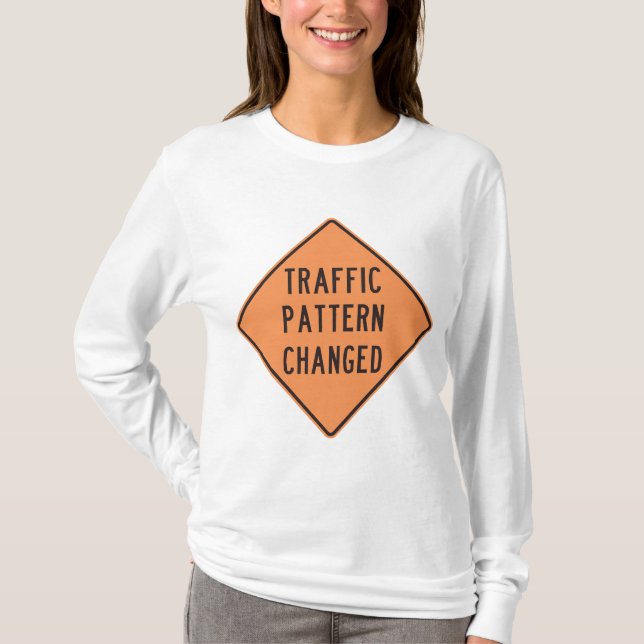 T-shirt Panneau d'avertissement de modification du plan de (Devant)
