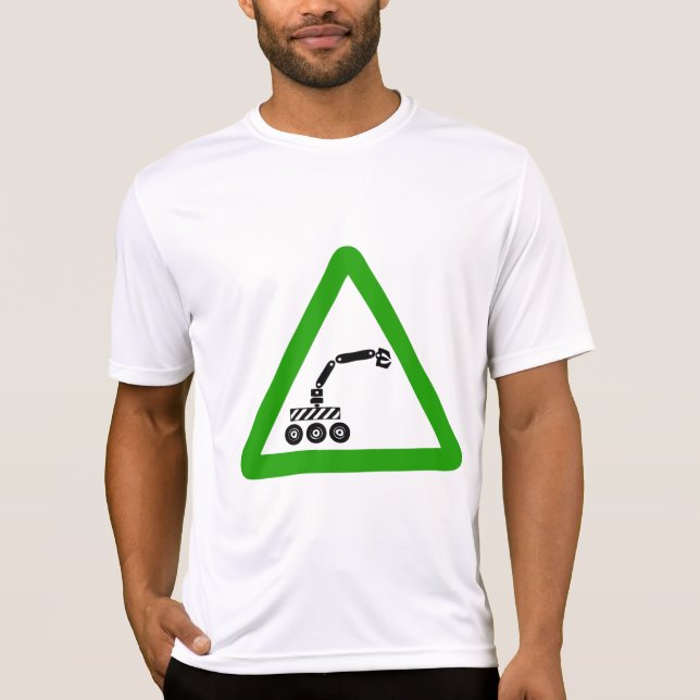 T-shirt Panneau d'avertissement de passage de robot (Devant)