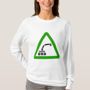 T-shirt Panneau d'avertissement de passage de robot