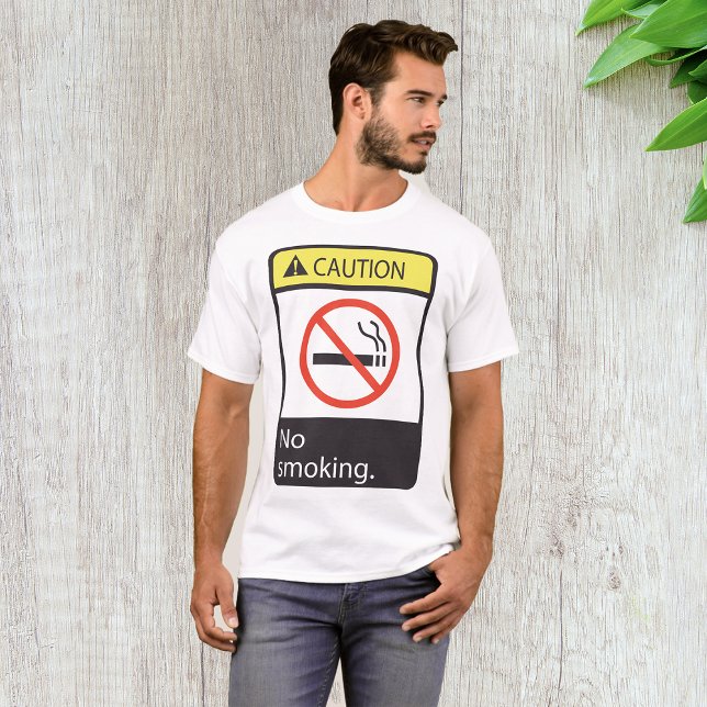 T-shirt Panneau d'avertissement d'interdiction de fumer (Créateur téléchargé)