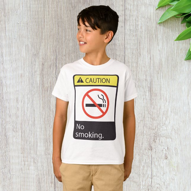 T-shirt Panneau d'avertissement Interdiction de fumer (Créateur téléchargé)