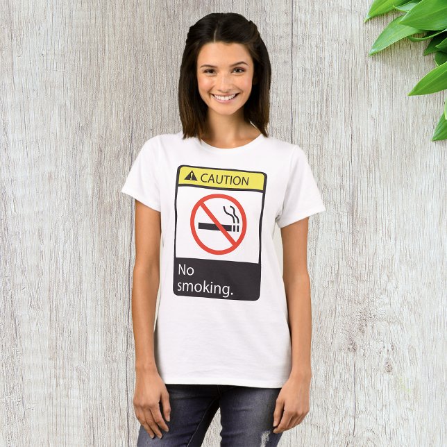 T-shirt Panneau d'avertissement Interdiction de fumer (Créateur téléchargé)