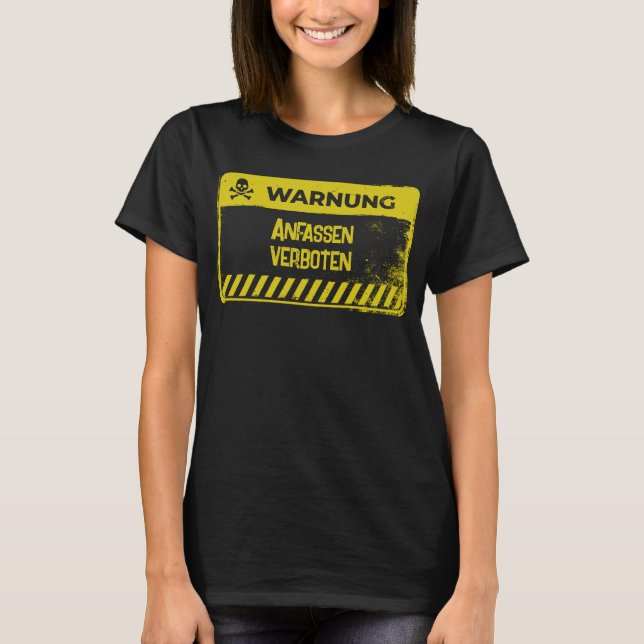 T-shirt Panneau d'avertissement jaune (Devant)