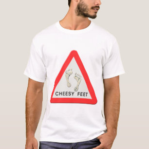 T-shirt Panneau d'avertissement Pieds de fromage