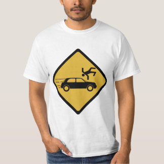 T-shirt Panneau d'avertissement portugais - prenez garde