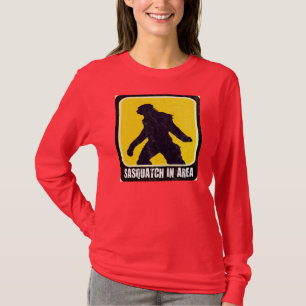 T-shirt Panneau d'avertissement - Sasquatch dans le