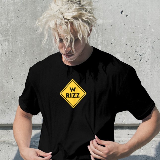 T-shirt Panneau d'avertissement W rizz US Mème Citation dr (Créateur téléchargé)