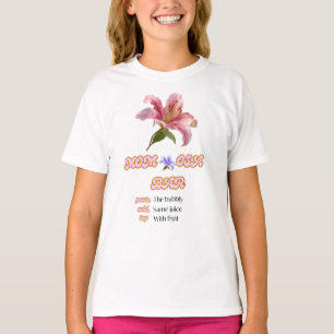 T-shirt Panneau de bar de maman floral rose imprimable