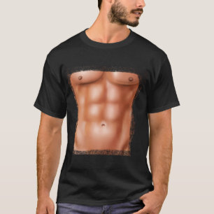 T-shirt Panneau de bord du ventre musqué Sixpack Abs Adoni