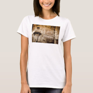 T-shirt Panneau de café Sepia, Paris, France